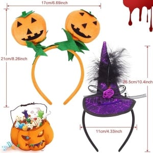 Set de 9 bentite pentru Halloween Bqtq, plastic/textil, multicolor