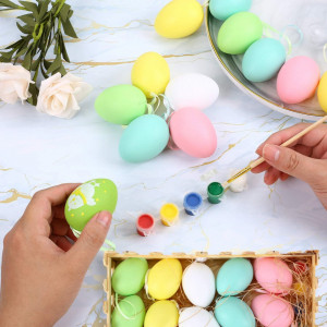 Set de creatie cos cu 15 oua de Paste si vopsea pentru pictat FORMIZON, plastic, multicolor - Img 7