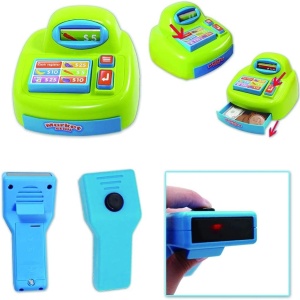 Set de Cumparaturi Tip Supermarket Rovo 85 pentru Copii, Jucarie Interactiva, Scanner, Casa de marcat, Cos de cumparaturi, Lumini, Sunete, Inaltime 80 cm - Img 4