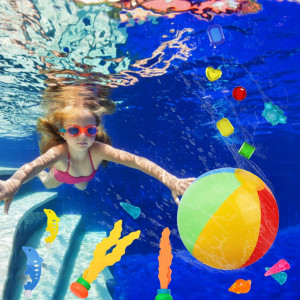 Set de jucarii pentru scufundari copii BARVERE, plastic, multicolor, 32 piese