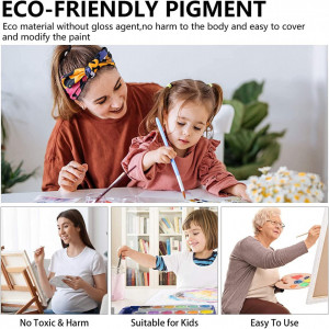 Set de pictura cu numere Fuumuui, vopsea in ulei, model cerb, multicolor, 40 x 50 cm - Img 5