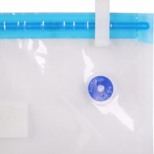 Set de pompa cu 4 pungi de vidat pentru alimente COOK CONCEPT, plastic, alb/albastru/transparent, 34 x 30 x 0,3 cm - Img 5