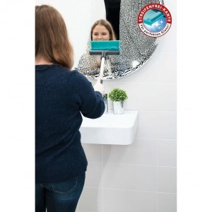 Set de stergator de geam cu racleta si tava Genius, turcoaz, 6 piese, Resigilat, Grad A - Img 3