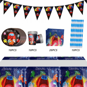 Set de tacamuri pentru petrecere copii Yisscen, hartie, multicolor, 52 piese - Img 6