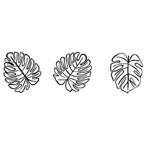 Set decor de perete Re-Bloom, 3 piese, metal, negru