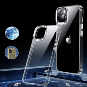 Set husa, 2 folii de protectie ecran si 2 pentru camera Fitharbour, sticla securizata/silicon, compatibil cu iPhone 14 Max 6.7-inch
