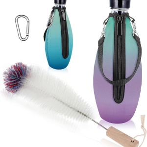 Set husa de protectie pentru sticla SodaStream si o perie Tcjj, textil, multicolor