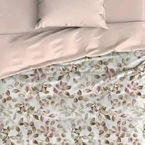 Set husa pilota + fata de perna, bumbac ranforce 100%, 155x220 cm + 80x80 cm, 145 fire, imprimeu pigmentat, inchidere nasturi/plic, multicolor - Verificat A · Re-Bloom - Img 2