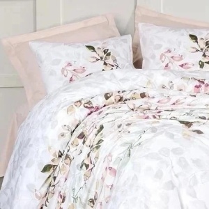 Set husa pilota + fata de perna, bumbac ranforce 100%, 155x220 cm + 80x80 cm, 145 fire, imprimeu pigmentat, inchidere nasturi/plic, multicolor - Verificat A · Re-Bloom