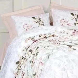 Set husa pilota + fata de perna, bumbac ranforce 100%, 155x220 cm + 80x80 cm, 145 fire, imprimeu pigmentat, inchidere nasturi/plic, multicolor - Verificat A · Re-Bloom