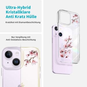 Set husa si 2 folii pentru iPhone 13/iPhone 14 Ciciber, TPU/sticla securizata, multicolor, 6,1 inchi