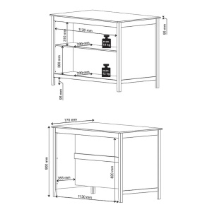 Set insula de bucatarie Rivery si 4 scaune alb/gri de bar Karll