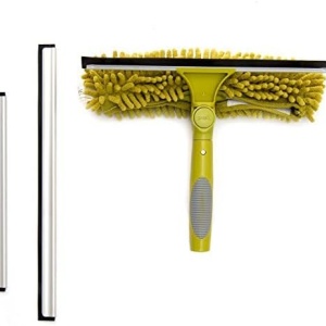 Set maner telescopic cu racleta/pamatuf DocaPole, aluminiu/cauciuc/microfibra, galben/argintiu, 3,6 m - Img 2