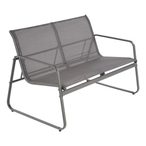 Set mobilier de gradina si terasa HM Conor, metalic, textilena, cu canapea, fotolii si masuta cafea, 4 persoane, gri inchis - Img 2