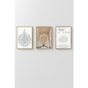 Set tablou decorativ Re-Bloom, 3 piese, MDF, multicolor, 48 x 33 cm