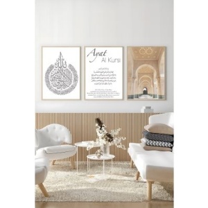 Set tablou decorativ Re-Bloom, 3 piese, MDF, multicolor, 48 x 33 cm - Img 2