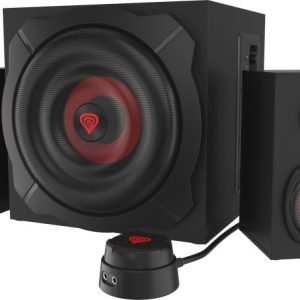 Sistem audio Genesis HELIUM 610BT NCS-1408, putere maxima RMS 60W, frecventa raspuns 40 - 20000 Hz, conectivitate mini jack, bluetooth 4.2, material lemn, negru/rosu - Img 3