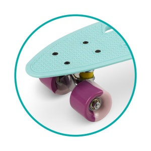 Skateboard copii, Qkids, Galaxy - Light Blue - Img 4