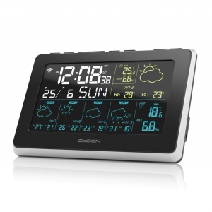 Statie meteo GoGEN ME 3565 SMART, senzor extern Wi-Fi, prognoza 5 zile, aplicatie mobila, negru/argintiu - Img 2