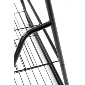 Stender cu suport dublu de pantofi HM WU29, 93x57x166 cm, negru - Img 2