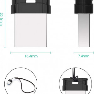 Stick USB 3.0 Vansuy negru/argintiu, 128 GB - Img 2