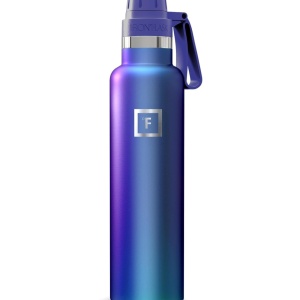 Sticla din otel inoxidabil IRON °FLASK, rece 24 ore / cald 12 ore, izolata, violet/albastru, 700 ml