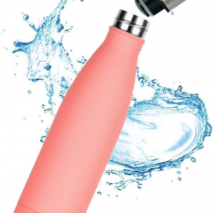 Sticla pentru apa UVTQSSP, otel inoxidabil, roz deschis, 500 ml