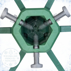 Suport pentru bradul de Craciun cu rezervor de apa KADAX, plastic, verde/gri, 68 x 19 x 11,5 cm - Img 7