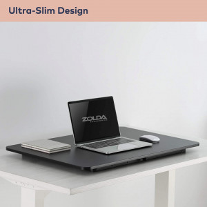Suport pentru laptop Zolda, lemn/metal, gri/negru, 79 x 54 x 35-40,6 cm - Img 2