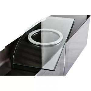 Suport pentru TV Westmalle, sticla securizata, transparent/argintiu, 2,5 x 90 x 38 cm