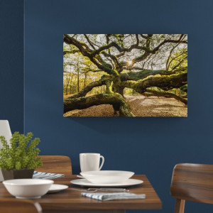 Tablou „Arbore gigantic ramificat”, maro/verde, 80 x 120 cm - Img 2