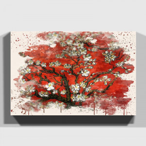Tablou canvas Almond Blossom Tree Vincent van Gogh , 70 x 100 cm - Img 6