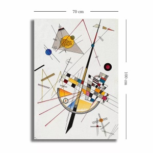 Tablou canvas Re-Bloom, model abstract, lemn/panza, multicolor, 70 x 100 cm - Img 2