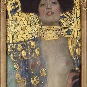 Tablou decorativ canvas Gustav Klimt, 30x80 cm, panza/lemn, multicolor - Verificat A · Re-Bloom