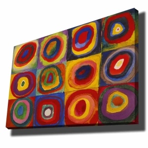Tablou decorativ de perete 70x100 cm, panza, rama lemn, design modern, multicolor - Verificat A · Re-Bloom