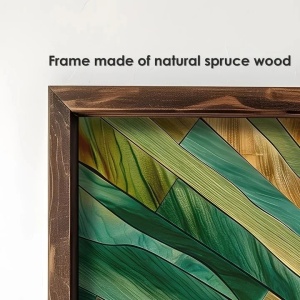 Tablou decorativ, MDF/lemn masiv, 100x40x3.5 cm, format panoramic, design modern, multicolor - Verificat A · Re-Bloom - Img 4