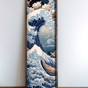 Tablou decorativ MDF/lemn pin, 40x120x3.5 cm, MDF 3mm, cadru lemn pin 100%, imprimare UV, format panoramic, multicolor - Verificat A · Re-Bloom - Img 5