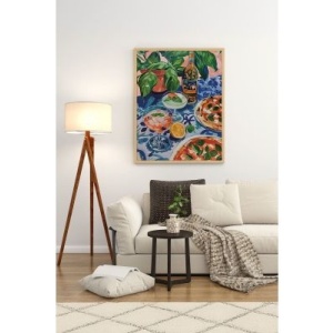 Tablou decorativ Re-Bloom, lemn masiv/hartie, multicolor, 33 x 48 cm - Img 3