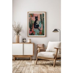Tablou decorativ Re-Bloom, lemn masiv/hartie, multicolor, 33 x 48 cm - Img 3