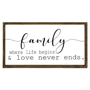 Tablou decorativ Re-Bloom, lemn masiv/MDF, alb/negru/maro inchis, 25 x 50 cm