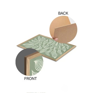 Tablou decorativ Re-Bloom, MDF, verde/alb, 33 x 48 cm - Img 2