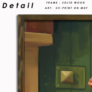 Tablou decorativ Re-Bloom, model caine, MDF/lemn masiv, multicolor, 35 x 47 x 3,5 cm - Img 2