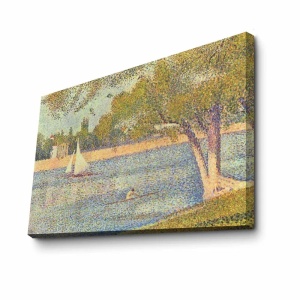 Tablou decorativ Re-Bloom, model peisaj, lemn/panza, multicolor, 100 x 70 cm