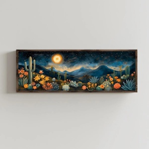 Tablou decorativ Re-Bloom, model peisaj, MDF/lemn masiv, multicolor, 40 x 120 x 3,5 cm