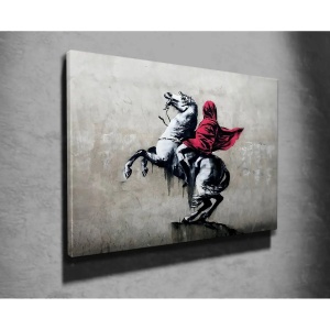 Tablou decorativ Re-Bloom, panza/lemn, gri/rosu/negru, 50 x 70 cm - Img 2