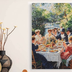 Tablou decorativ Re-Bloom, panza/lemn, multicolor, 45 x 70 cm - Img 4