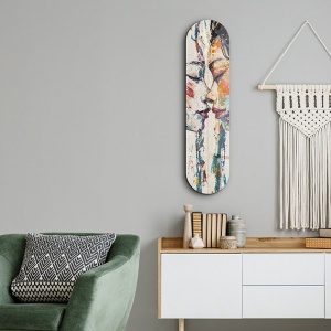 Tablou decorativ Re-Bloom, sticla securizata, multicolor, 20 x 80 cm