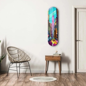 Tablou decorativ Re-Bloom, sticla temperata, multicolor, 80 x 20 cm - Img 3