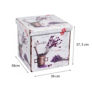 Taburete cu spatiu de depozitare Design 38 x 38 Lavanda New - Img 3