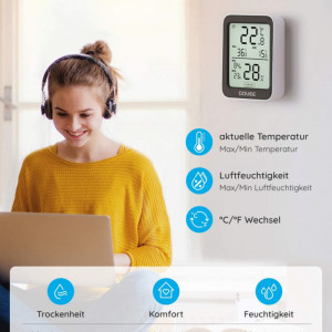 Termometru/higrometru Govee, LCD, alarma, notificare, 6,3 x 7,6 cm - Img 7